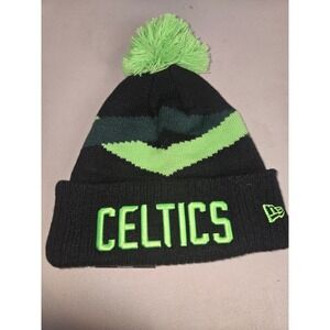 New Era Youth Black Boston Celtics 2024/25 City Edition Cuffed Knit Hat